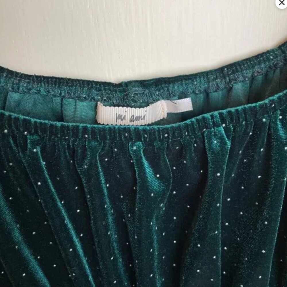 Mi Ami Velvet Studded Renaissance Peplum Top Size Small - Picture 4 of 6